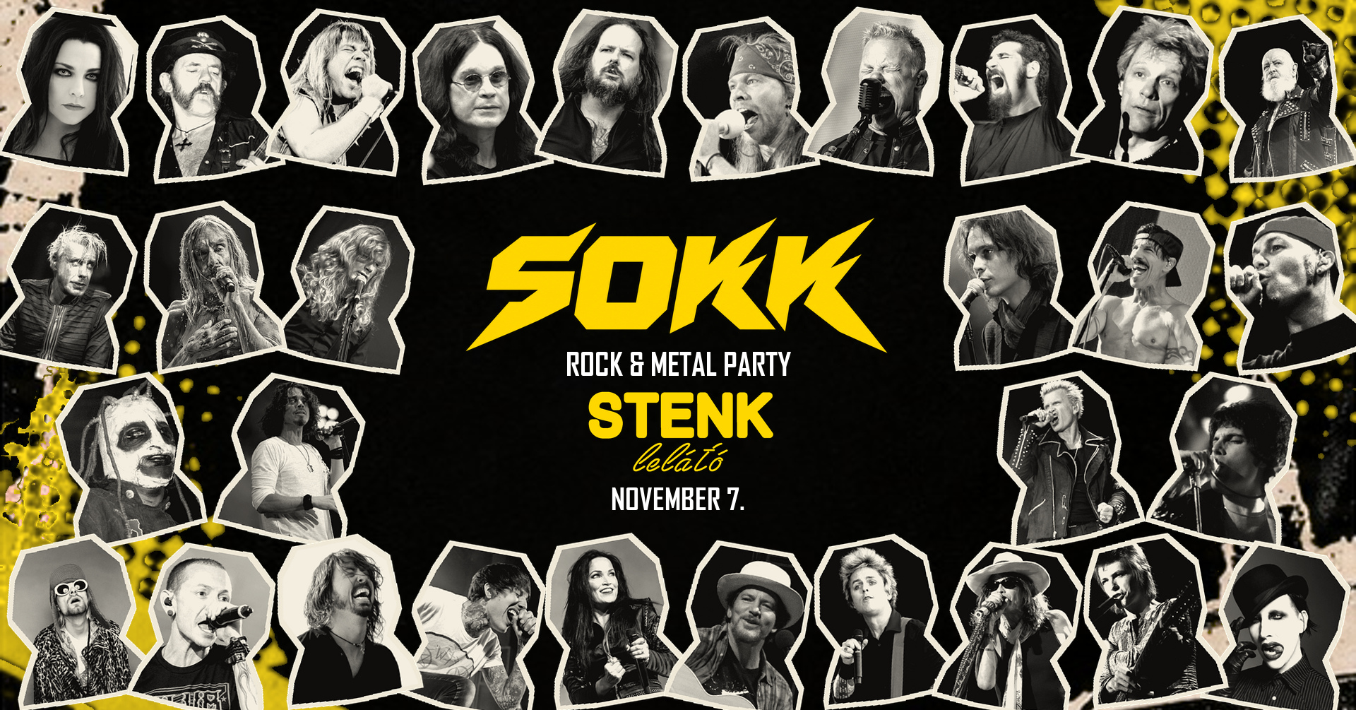 SOKK Rock & Metal Party borító 30 énekessel – STENK Lelátó.